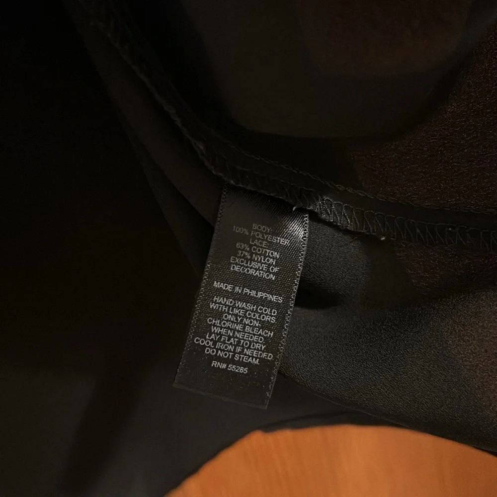 Express Black Ruffle Blouse - Picture 3 of 4